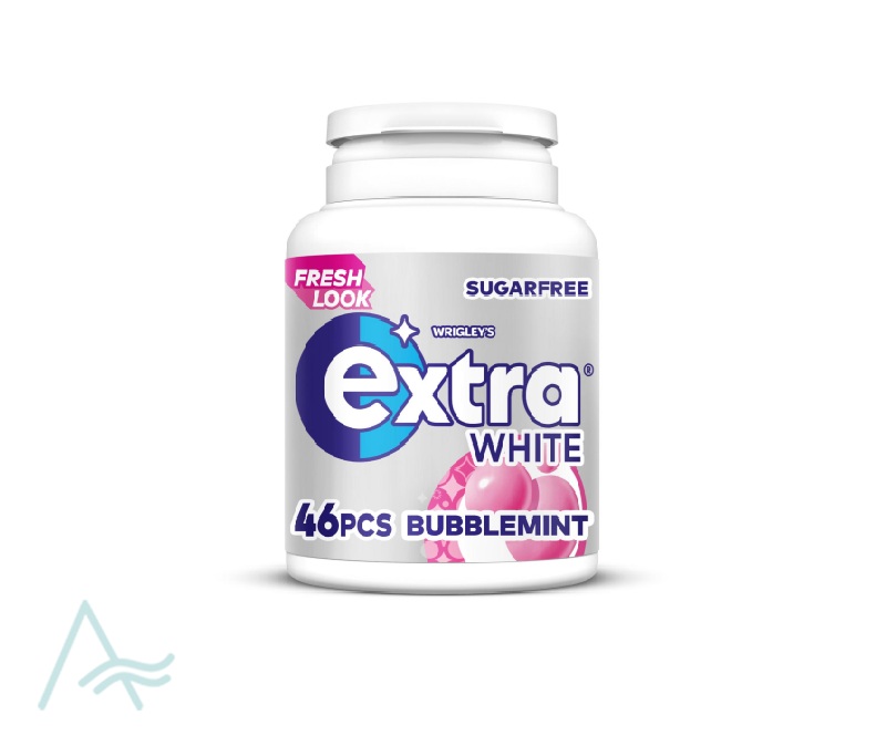EXTRA WHITE BUBBLEMINT GUM BOTTLE